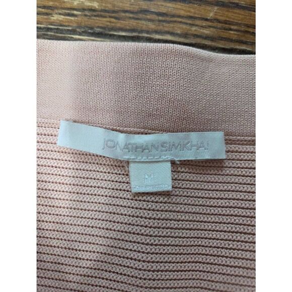 Jonathan Simkhai antique rose ribbed-knit pencil skirt size - Picture 3 of 5